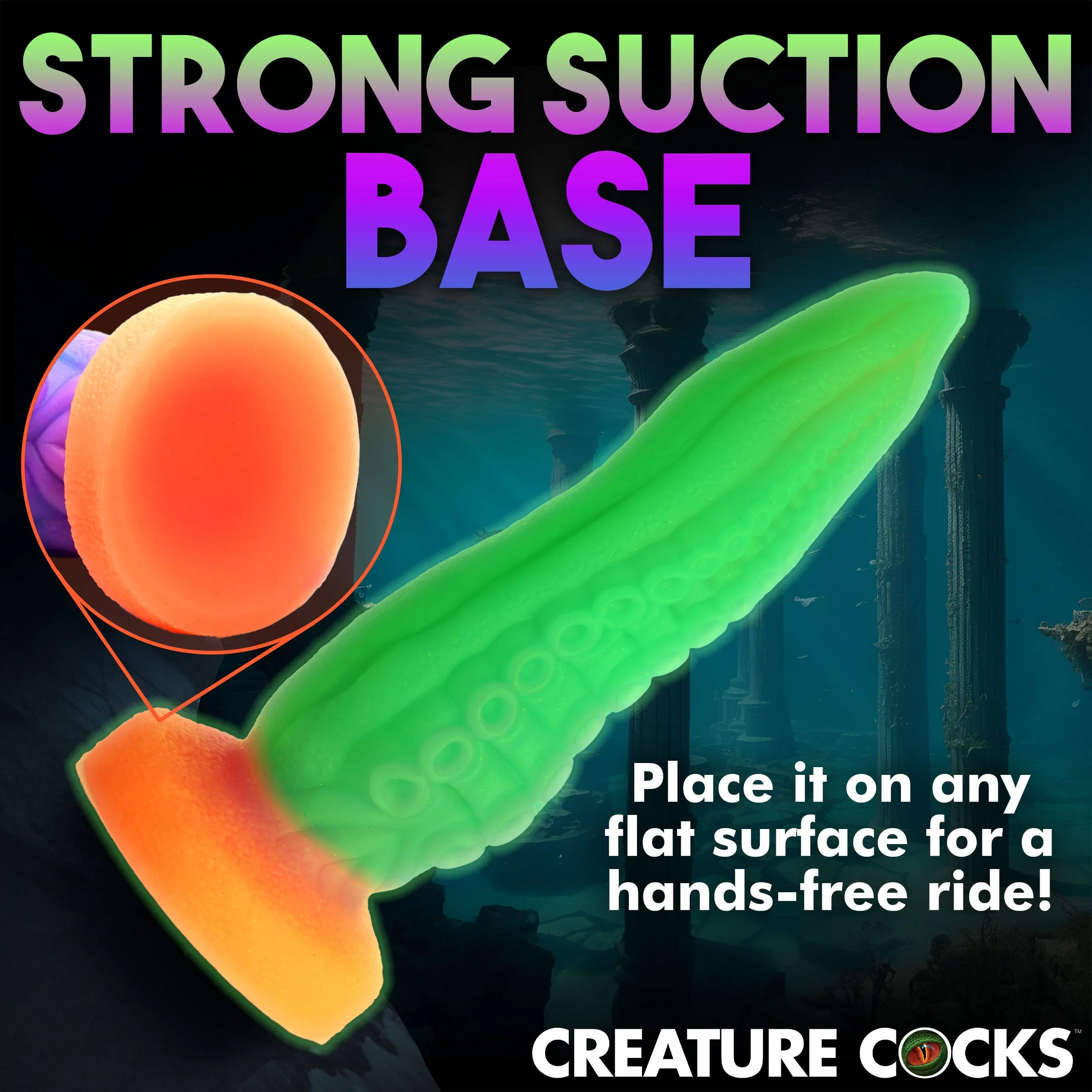 Tenta-Cock Glow-in-the-Dark Silicone Dildo - Image 8