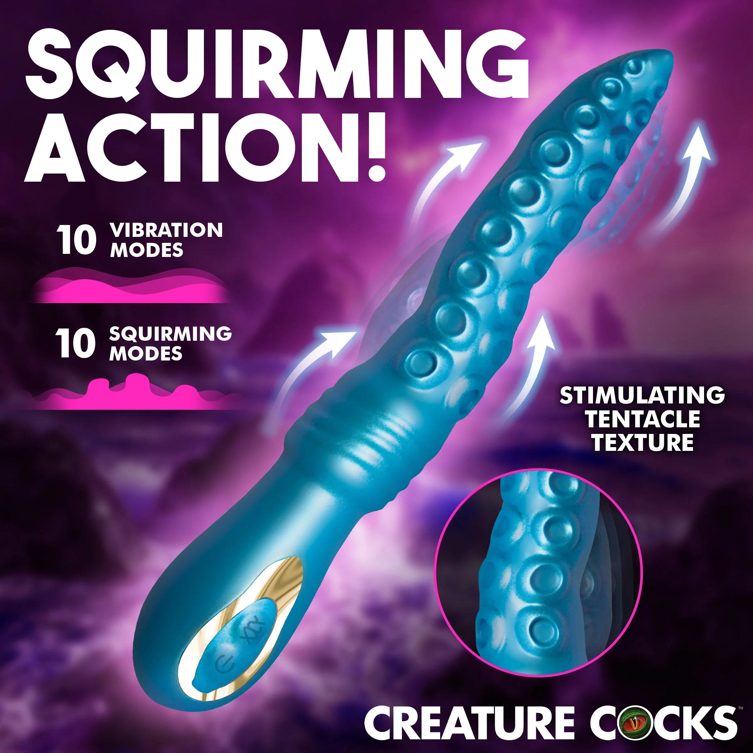 Tenta-Squirm Squirming Silicone Vibrator - Image 4