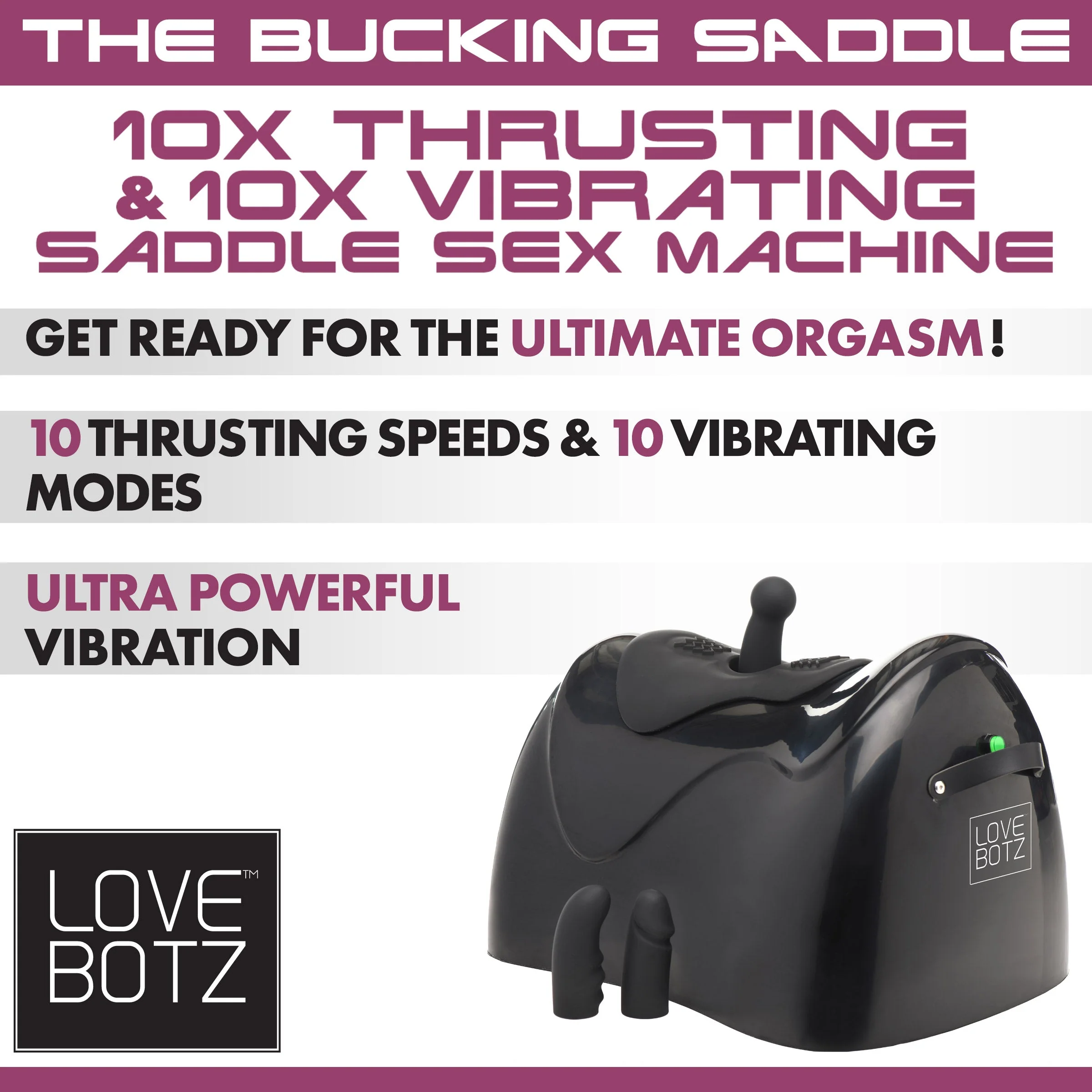 The Bucking Saddle 10X Thrusting and Vibrating Saddle Sex Machine - Image 4