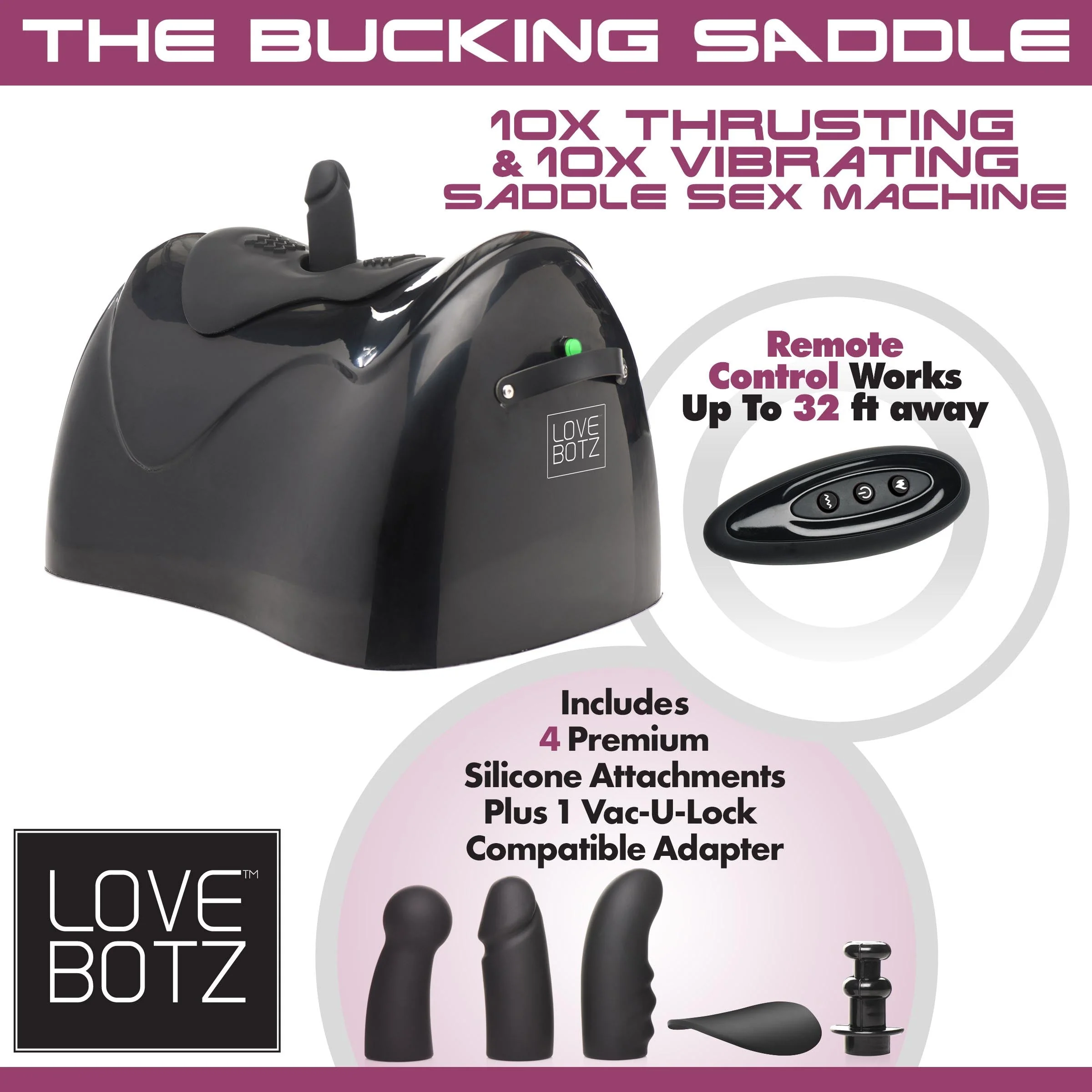 The Bucking Saddle 10X Thrusting and Vibrating Saddle Sex Machine - Image 5