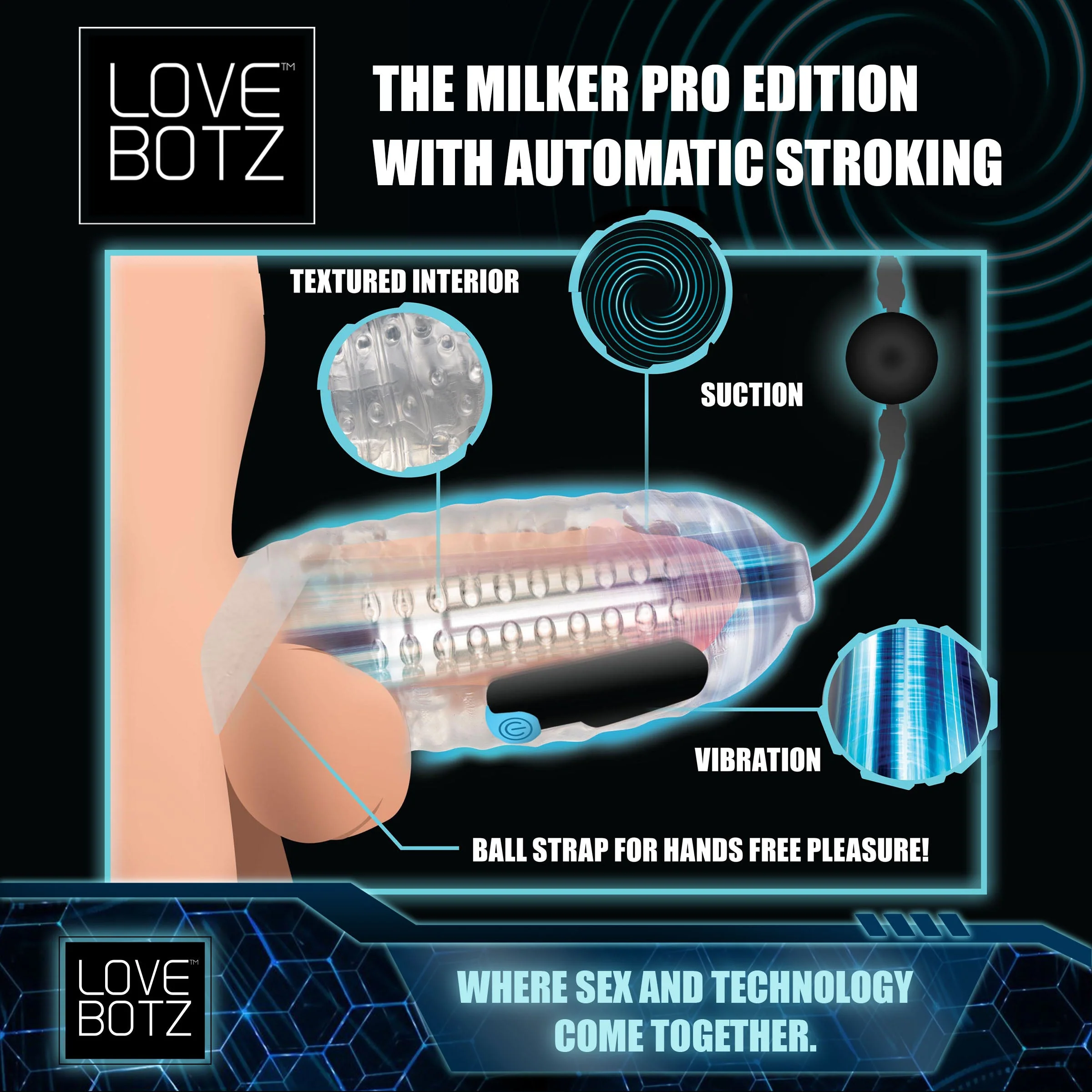 The Milker Pro Edition with Automatic Stroking, Suction and Vibration - Image 2