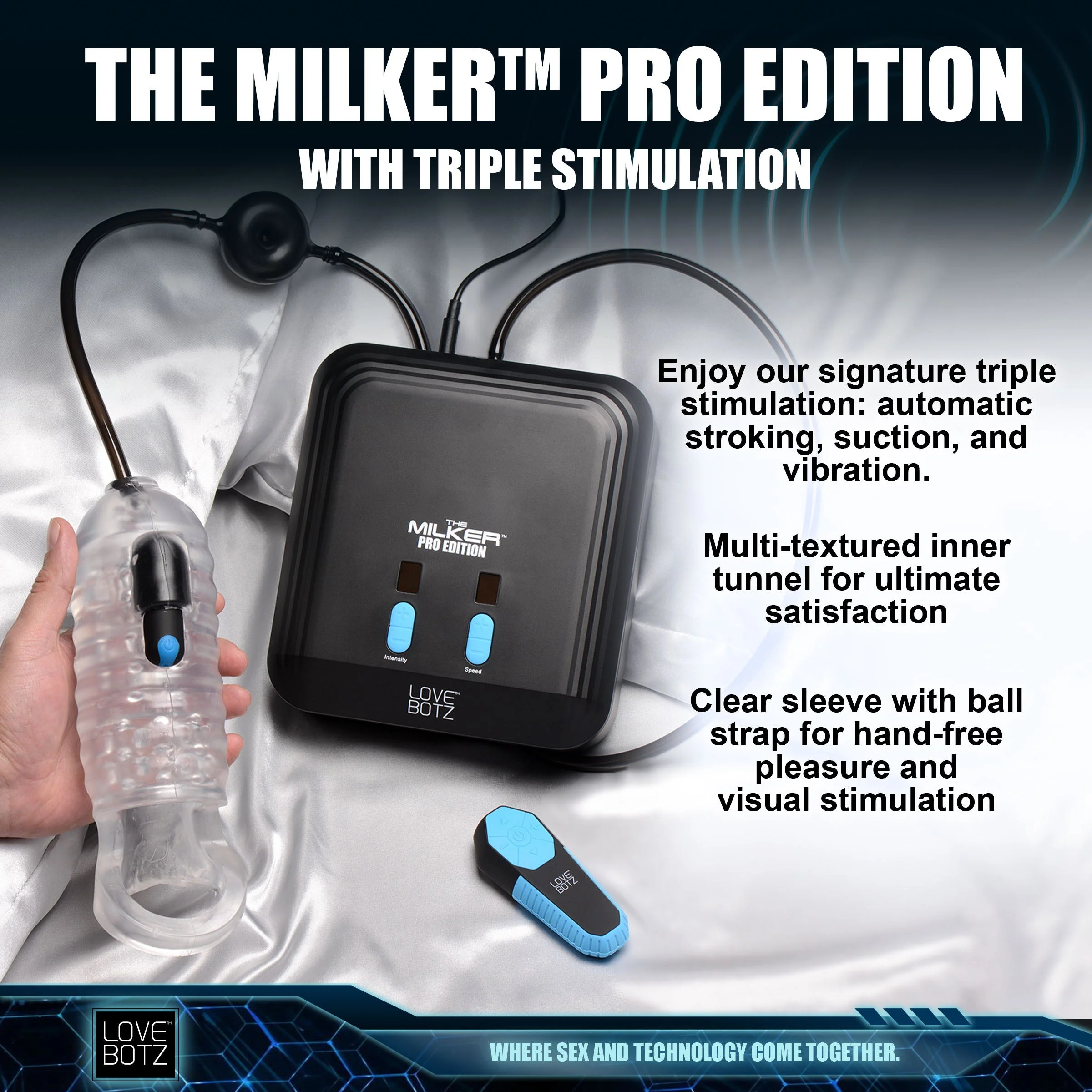 The Milker Pro Edition with Automatic Stroking, Suction and Vibration - Image 3