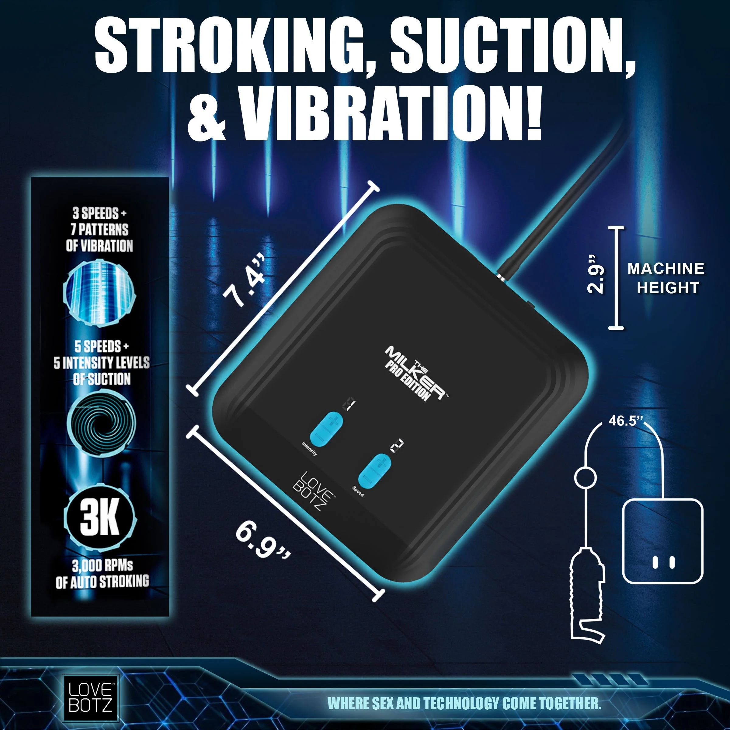 The Milker Pro Edition with Automatic Stroking, Suction and Vibration - Image 7