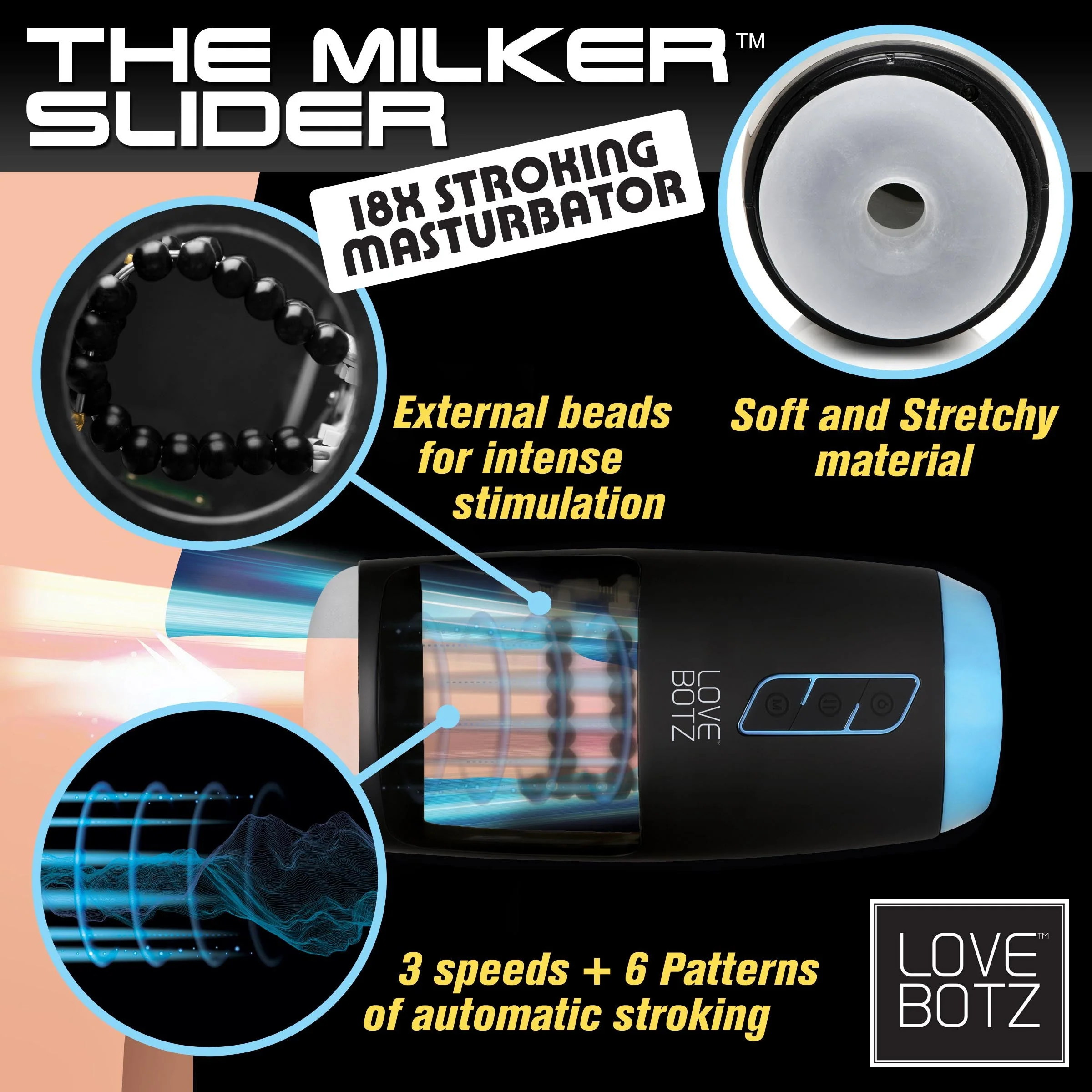 The Milker Slider 18X Stroking Masturbator - Image 4