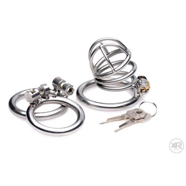 The Pen Deluxe Stainless Steel Locking Chastity Cage - Image 3