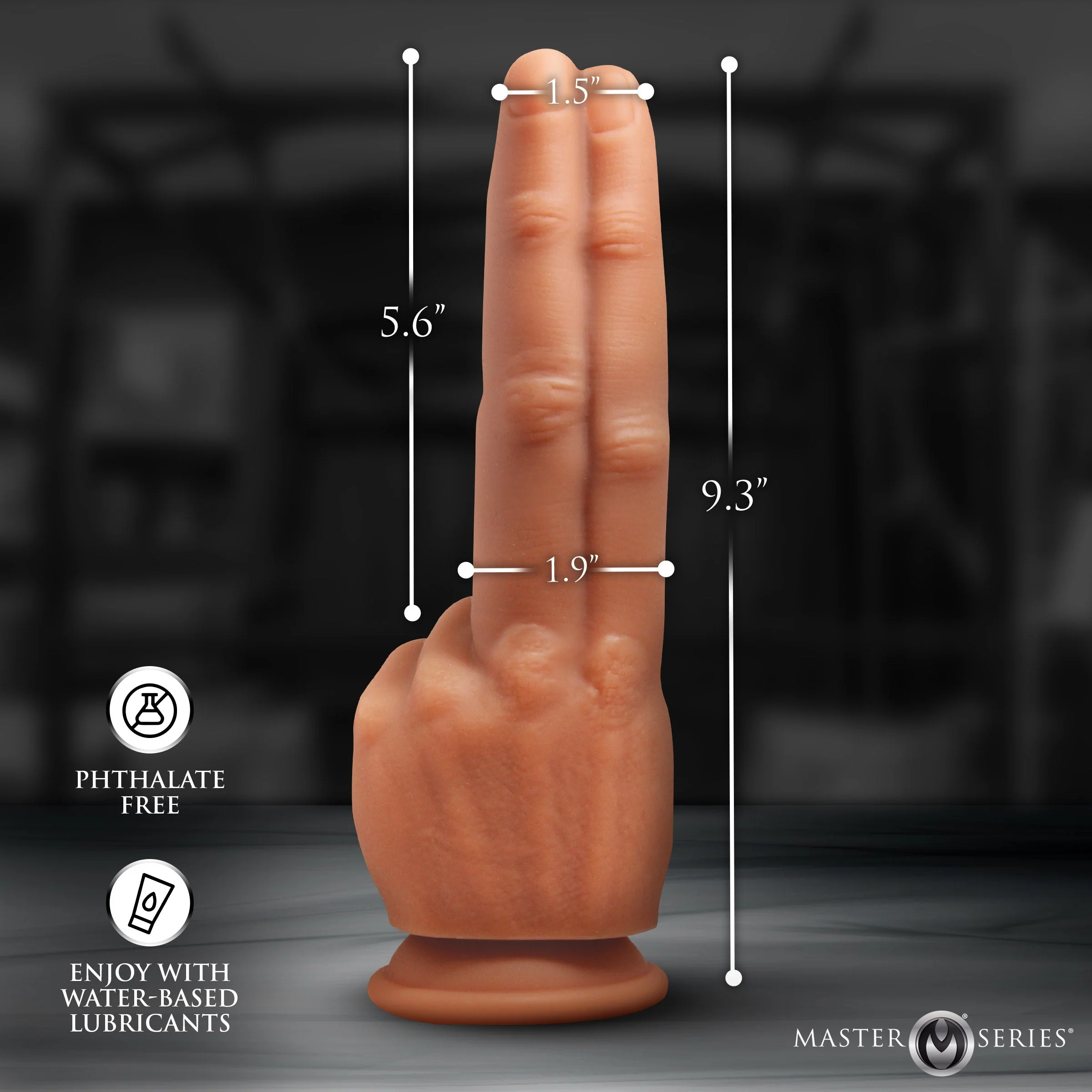 The Pleaser Double Finger Silicone Dildo - Image 3