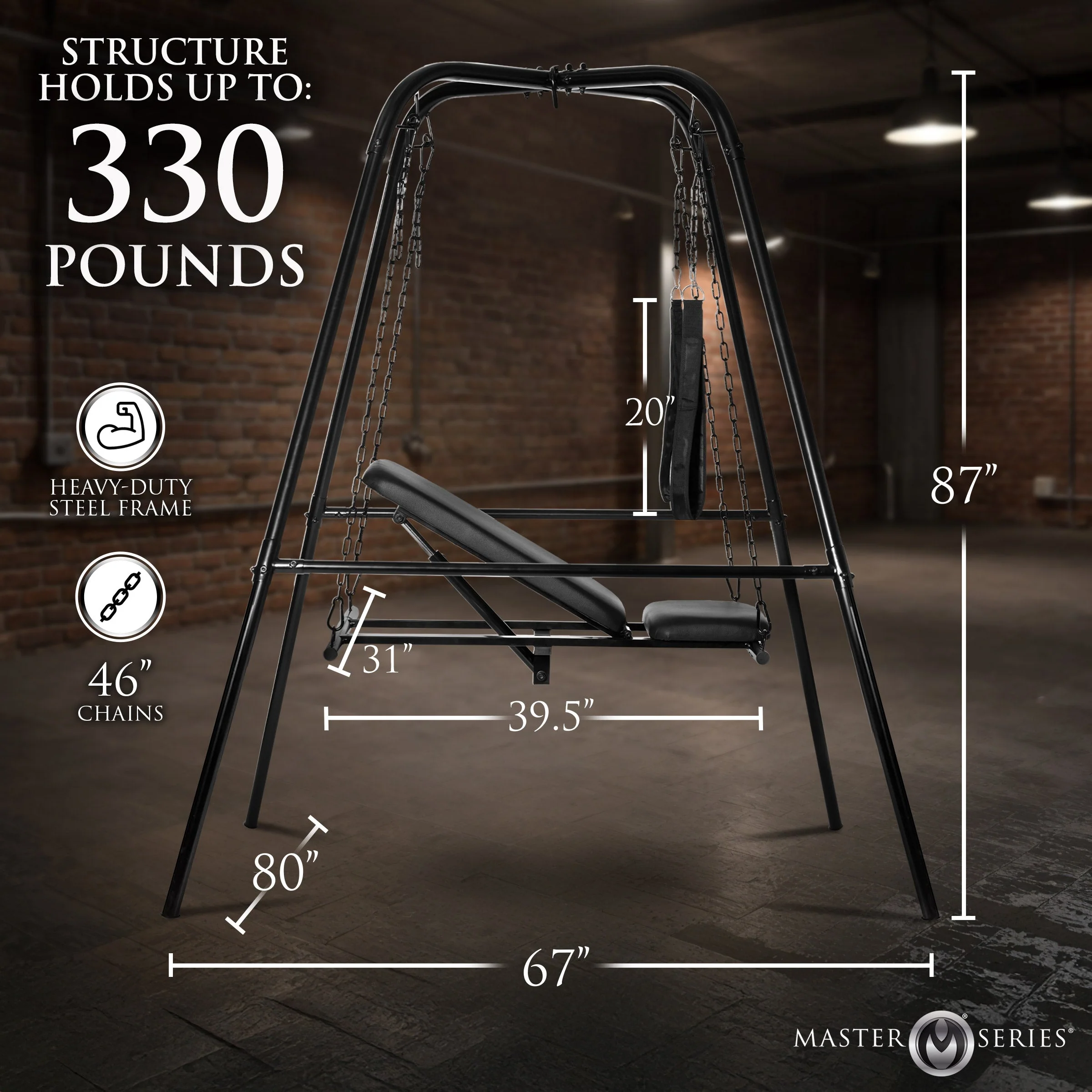 Throne Adjustable Sex Swing with Stand - Image 5