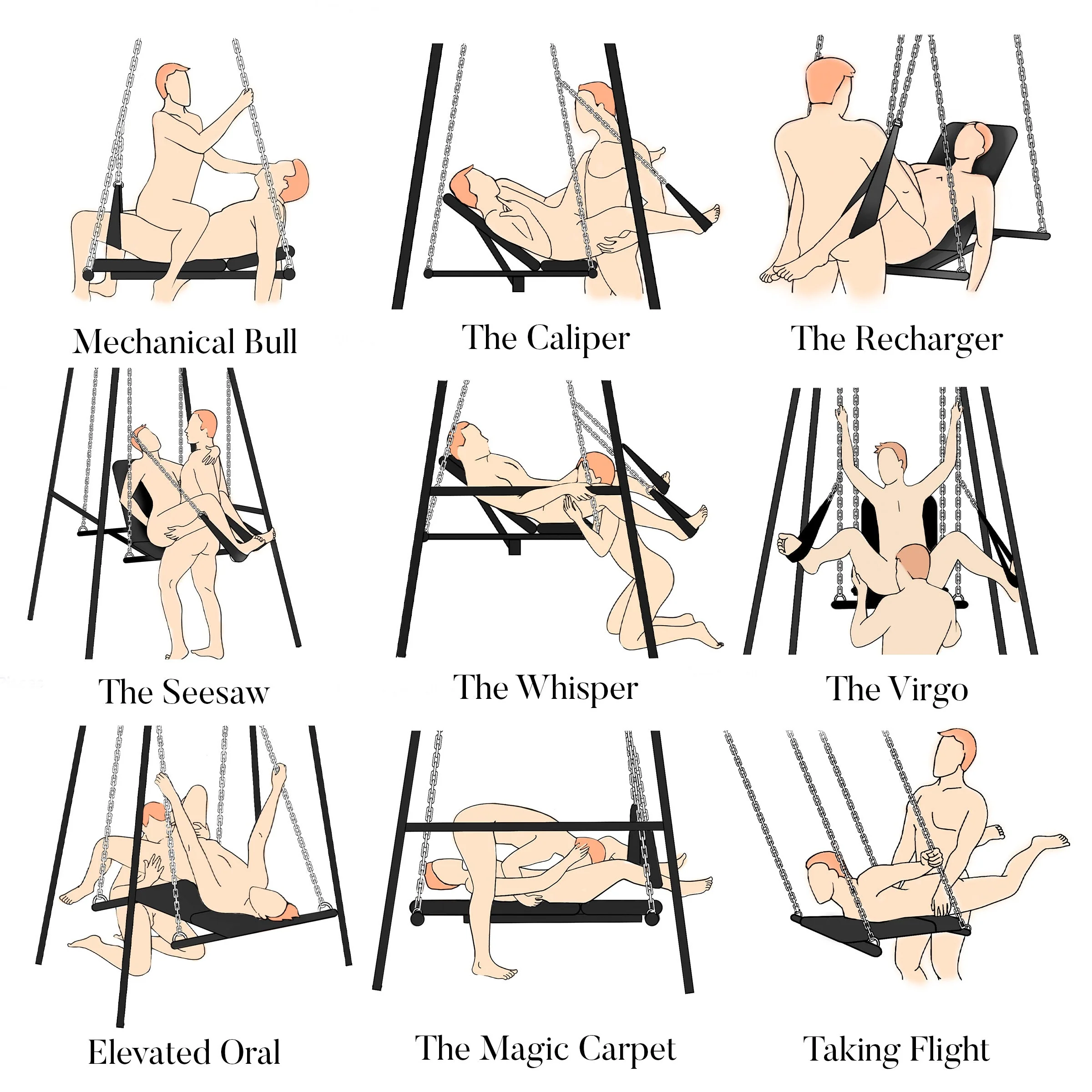 Throne Adjustable Sex Swing with Stand - Image 7