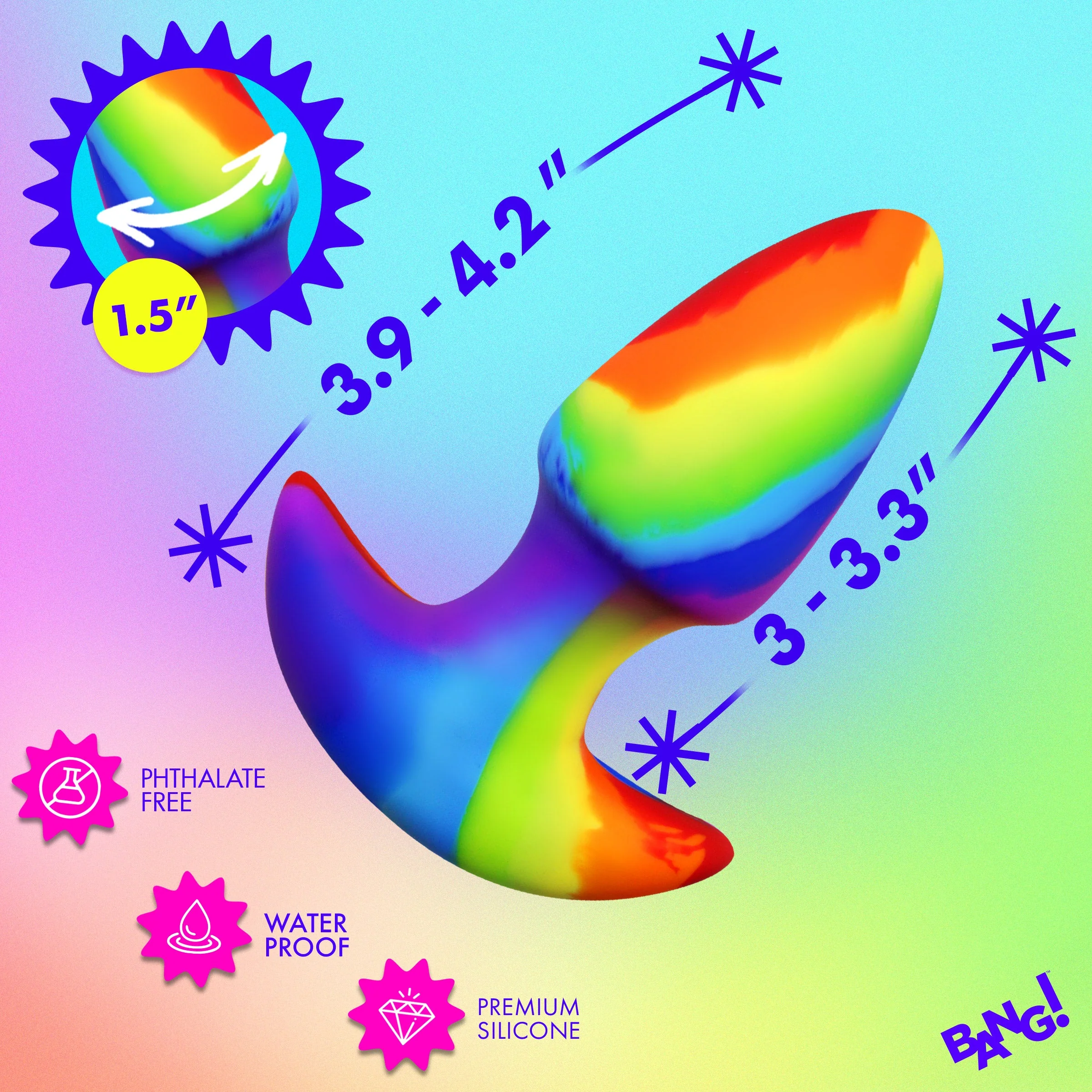 Thrusting and Vibrating Silicone Butt Plug - Image 5