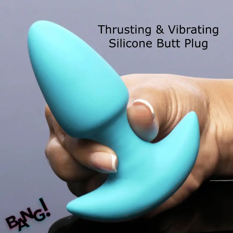 Thrusting & Vibrating Silicone Butt Plug - Image 2