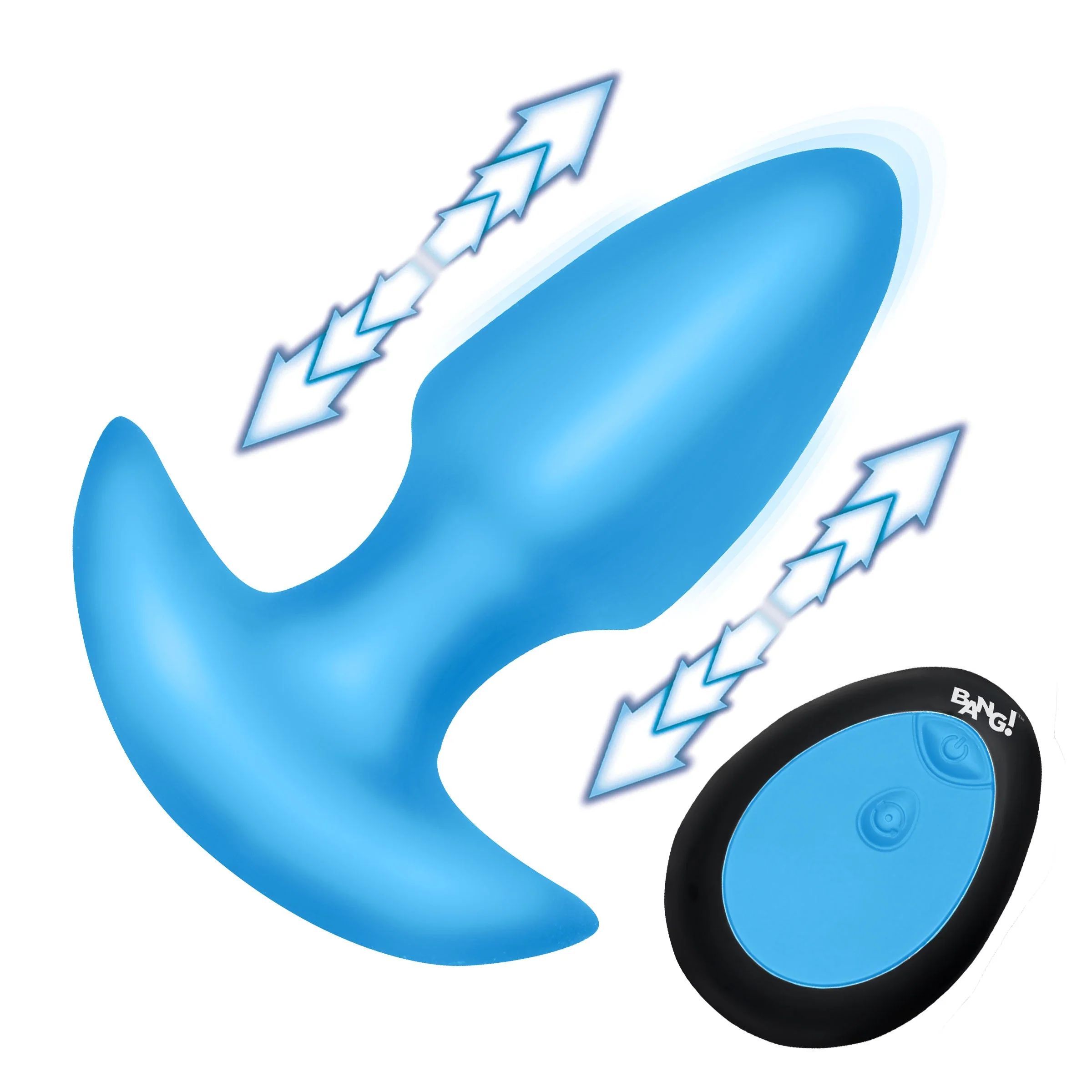 Thrusting & Vibrating Silicone Butt Plug - Image 7