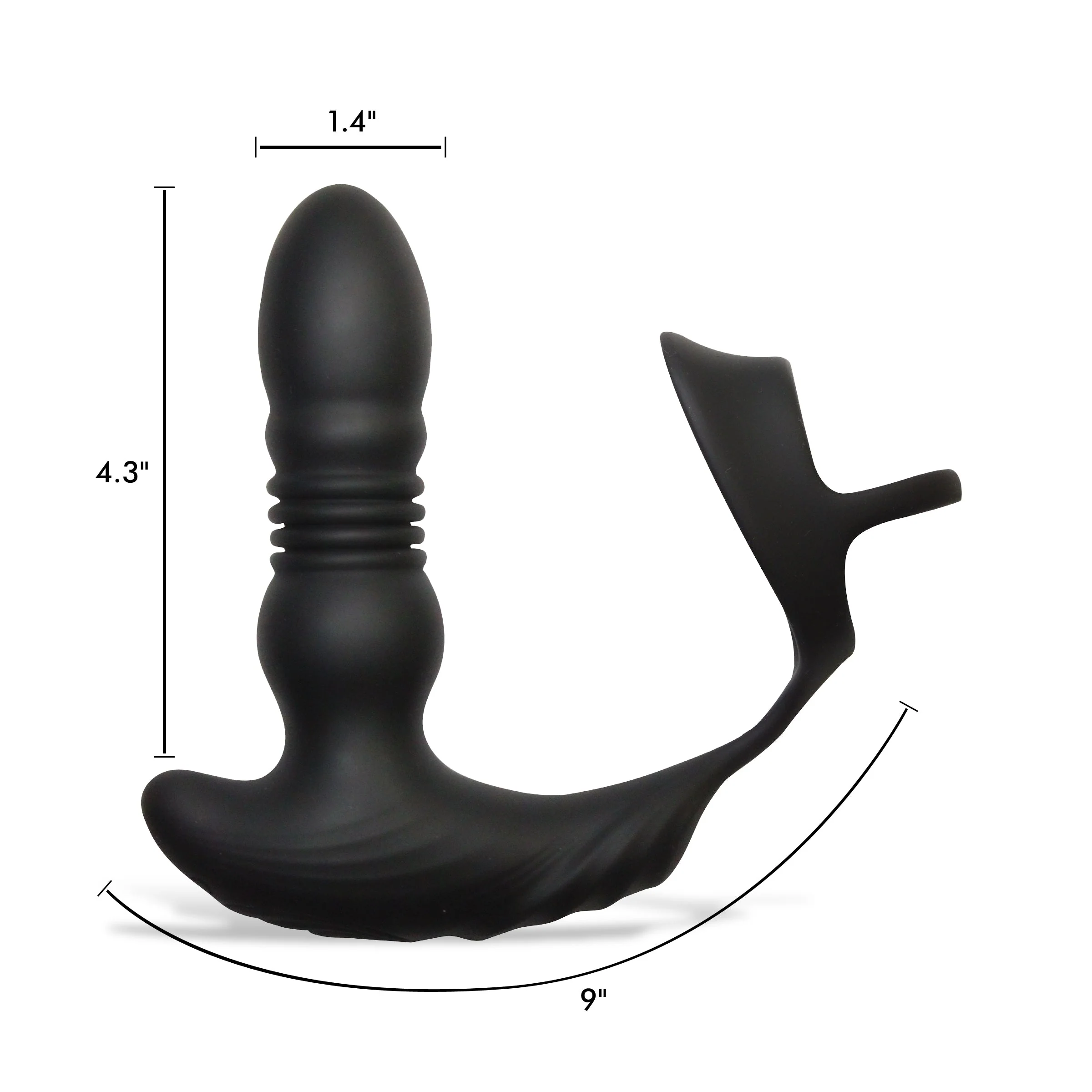 Thrusting Vibrator with Cock and Ball Ring and Remote - Image 5