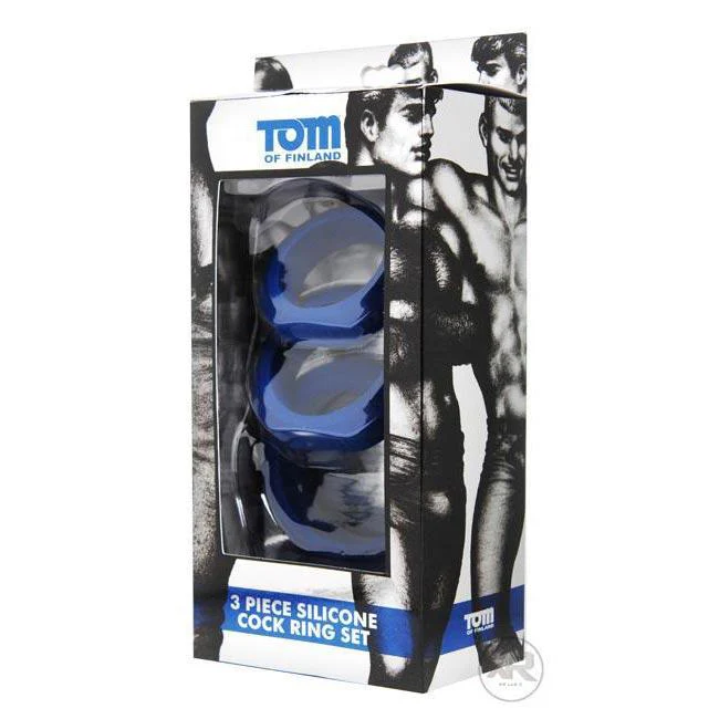Tom of Finland 3 Piece Silicone Cock Ring Set - Image 4