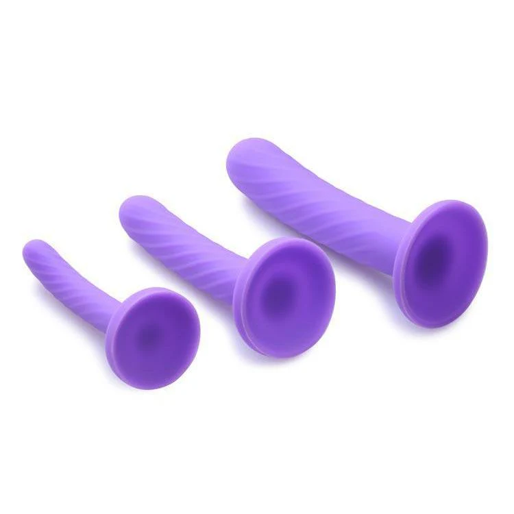 Tri-Play 3 Piece Silicone Dildo Set - Image 3