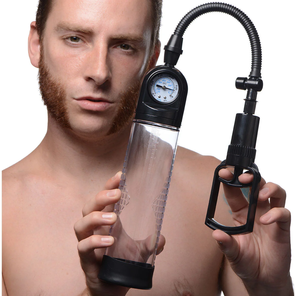 Trigger Penis Pump with Built-in Pressure Gauge - Image 3