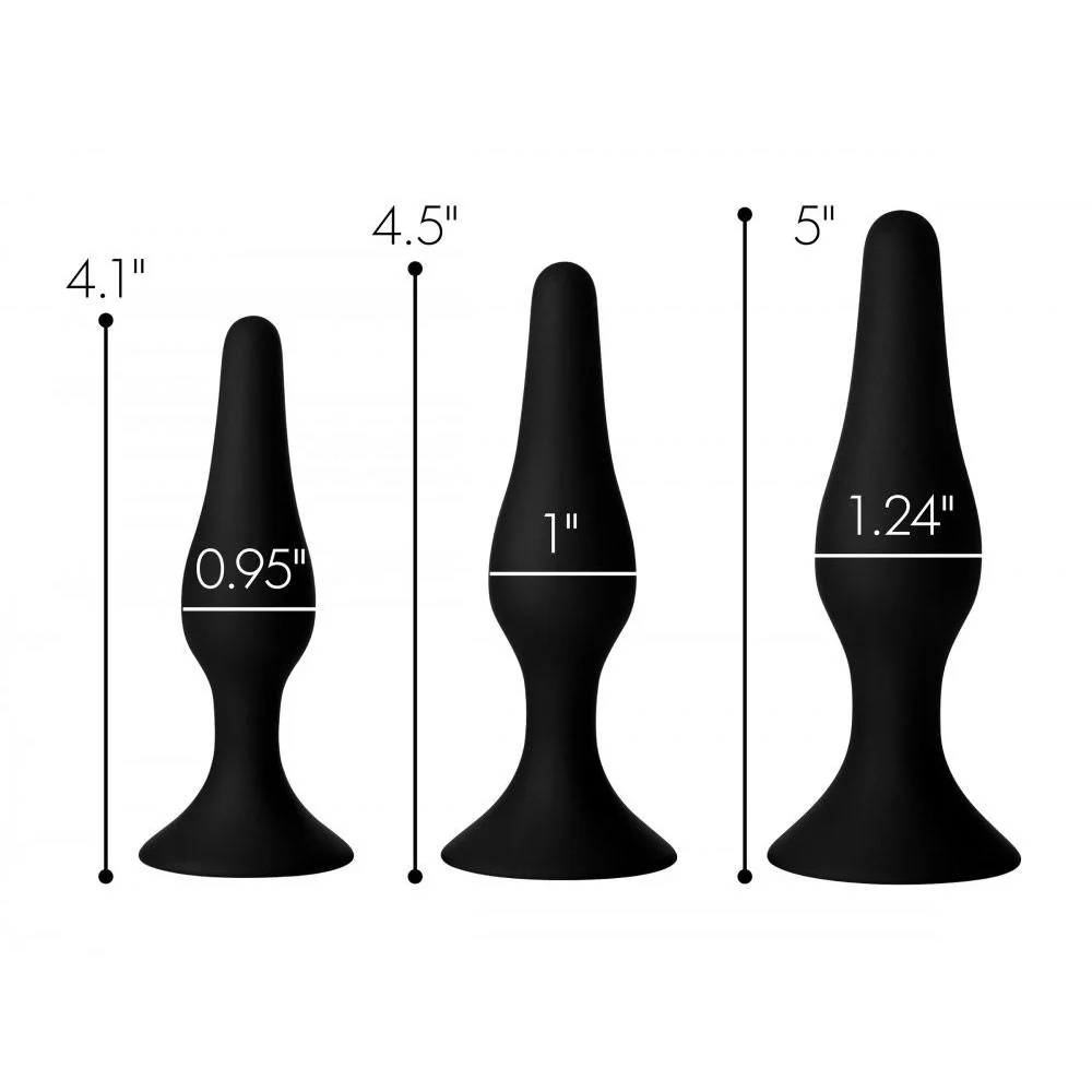 Triple Spire Tapered Silicone Anal Trainer Set - Image 2