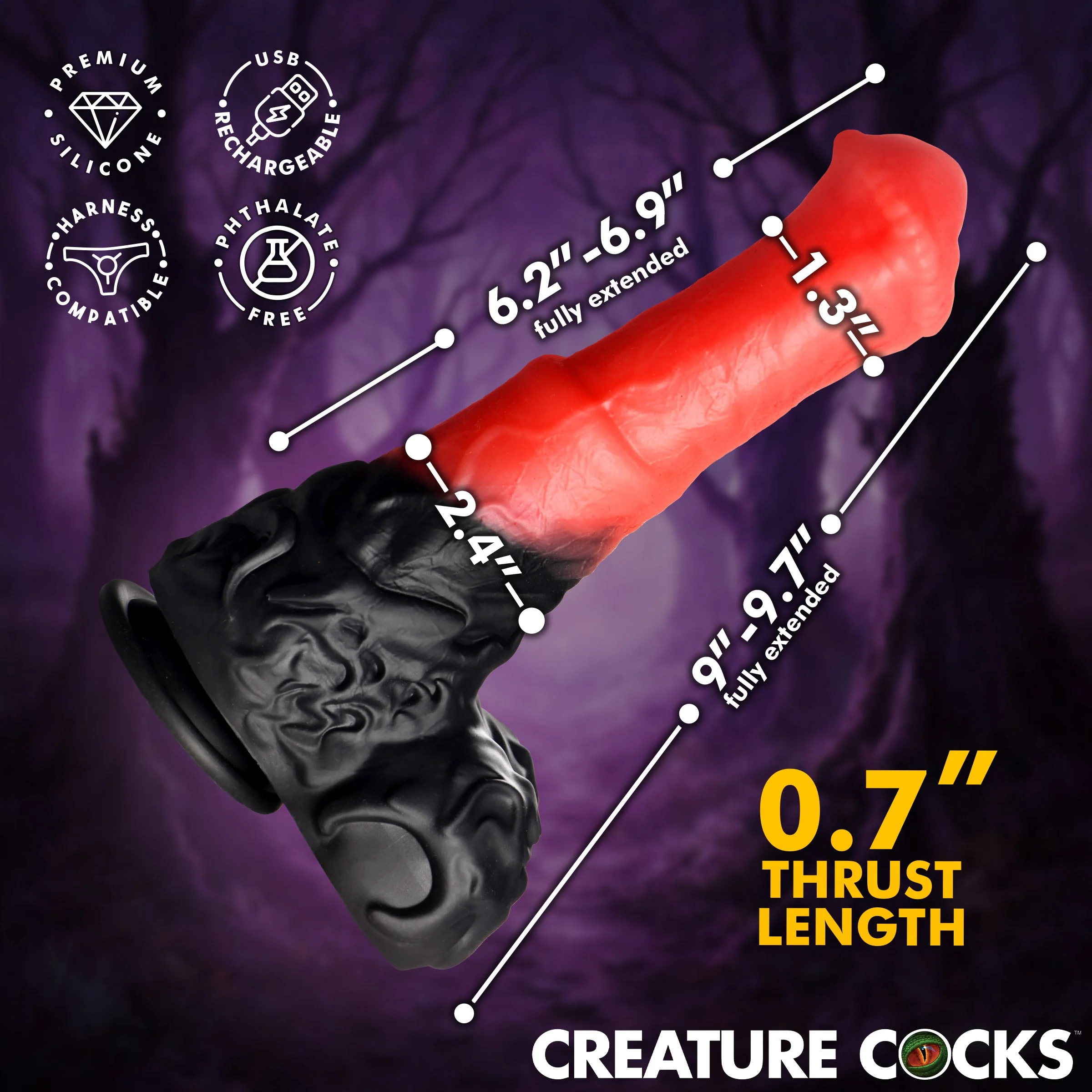 Ultimate Centaur Thrusting & Vibrating Silicone Dildo - Image 5