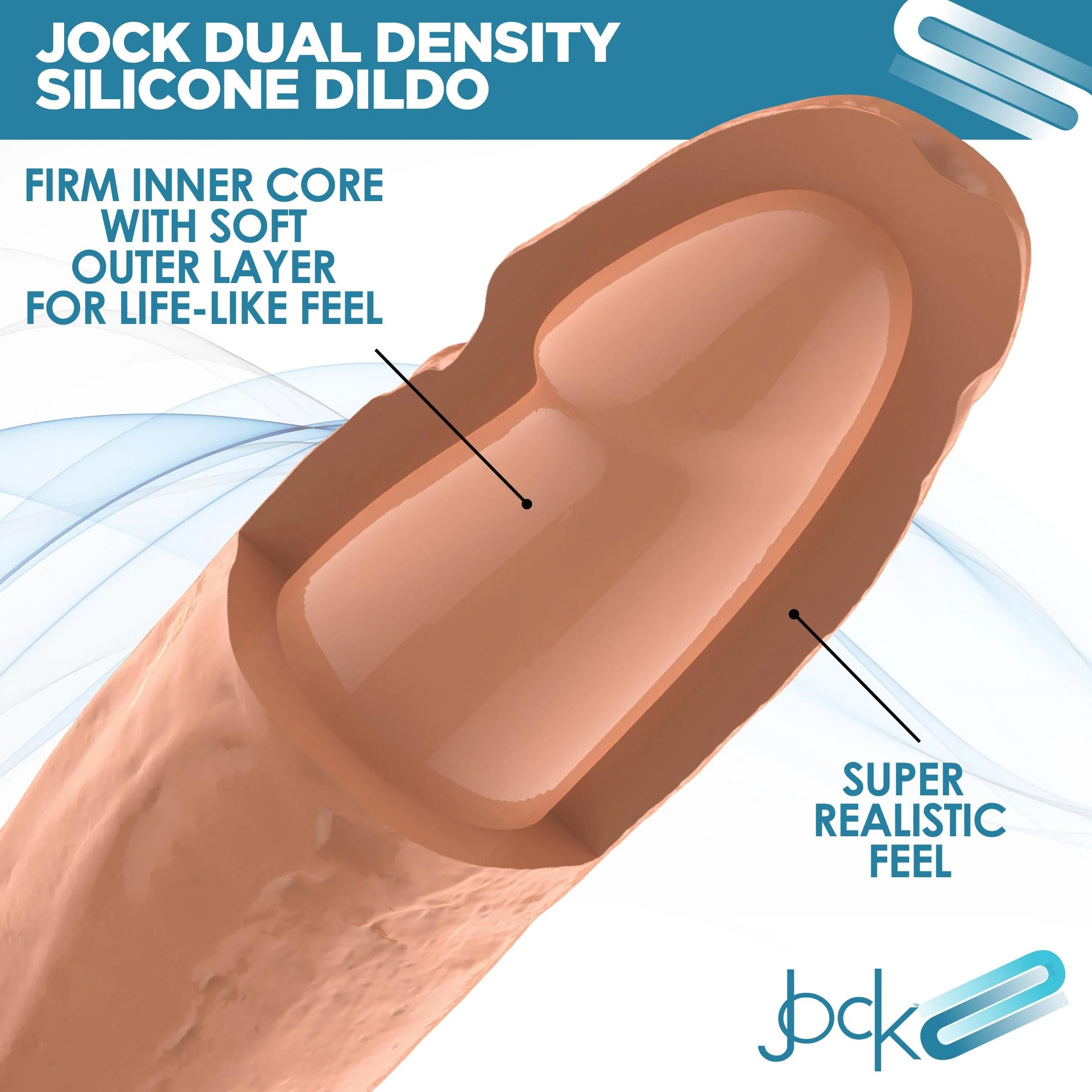 Ultra Realistic Dual Density Silicone Dildo with Balls - Image 3