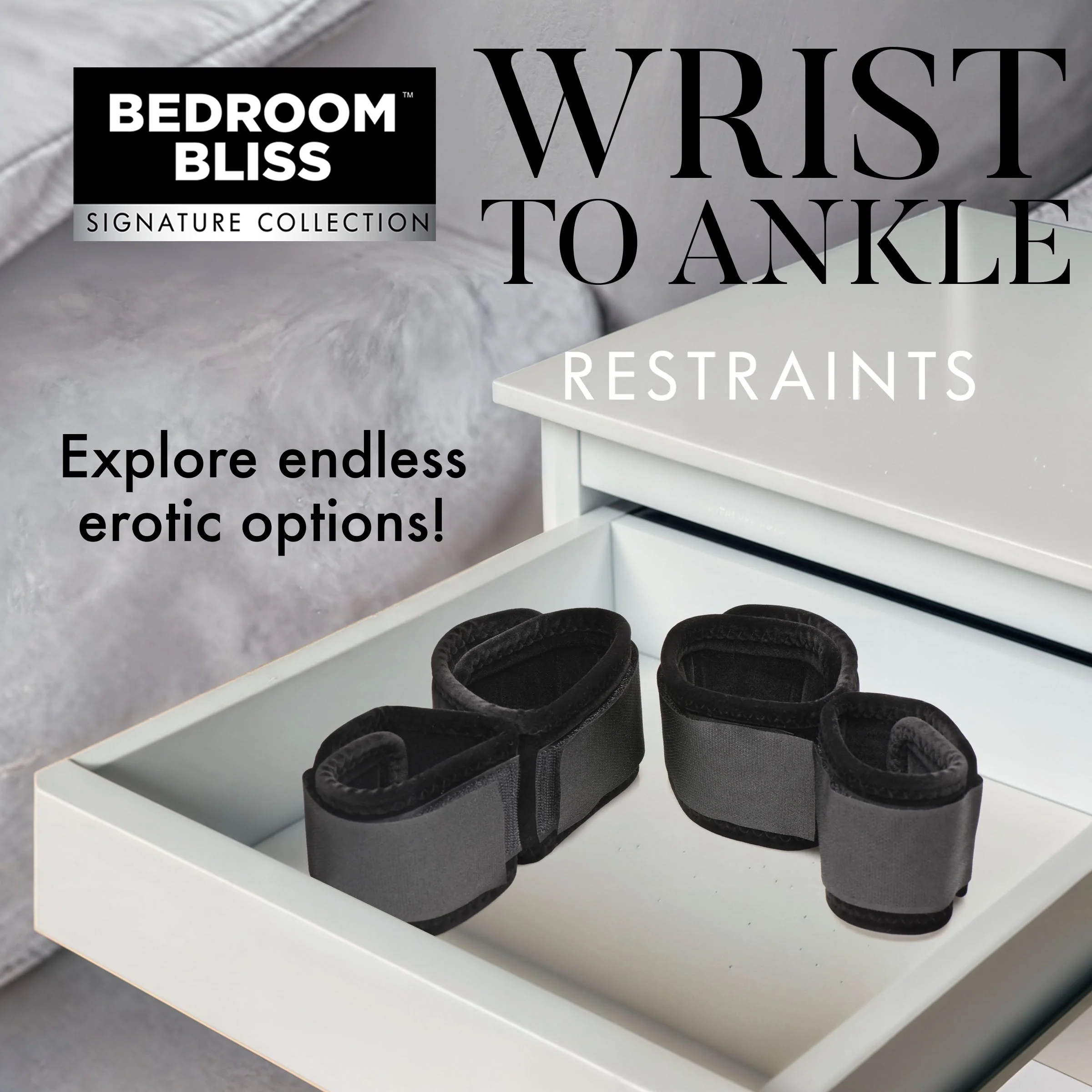 Velvet Plush Wrist to Ankle Cuffs - Image 2