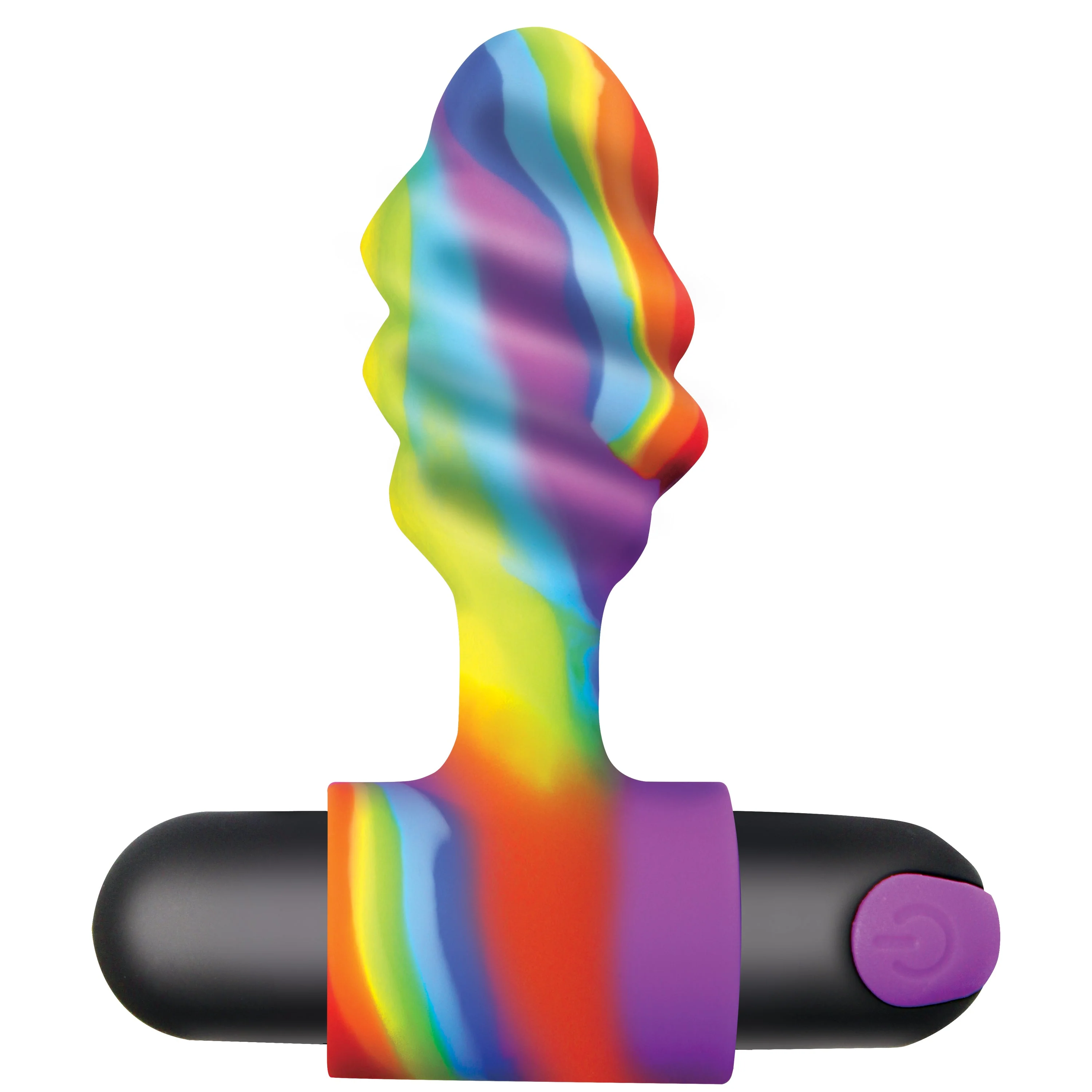 Vibrating Rainbow Butt Plug - Image 5