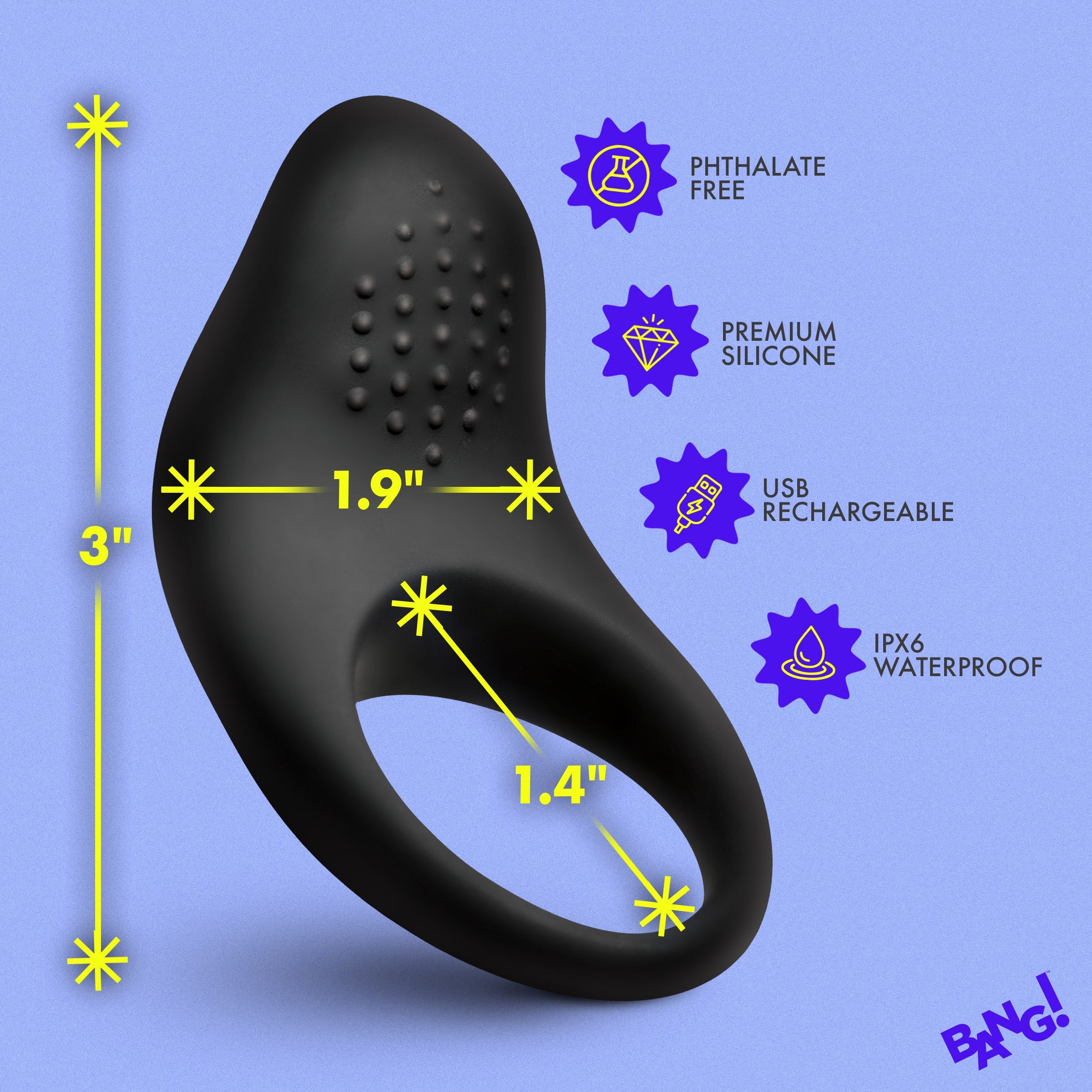Vibrating Silicone Cock Ring - Image 4