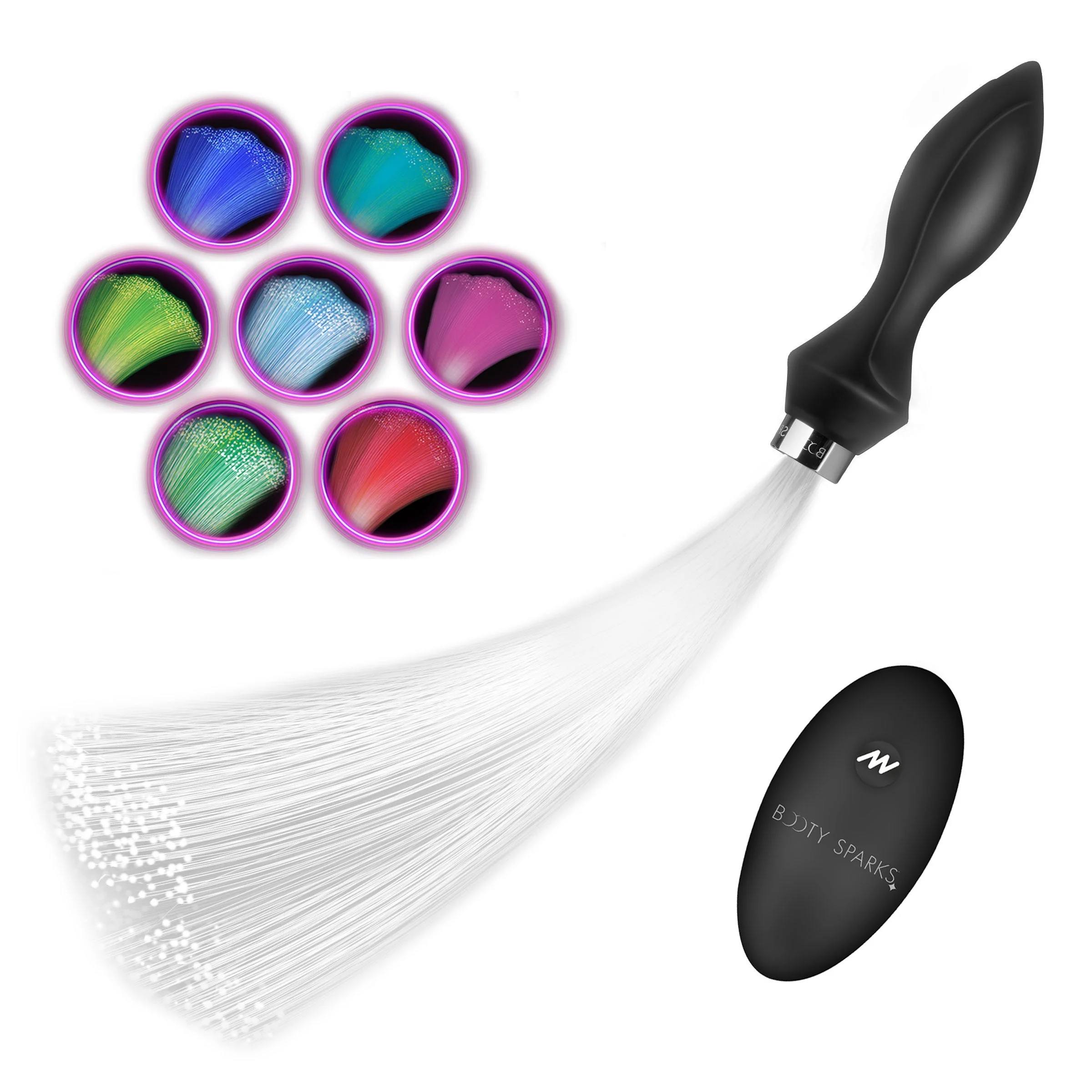 Vibrating Silicone Fiber Optical Butt Plug - Image 4