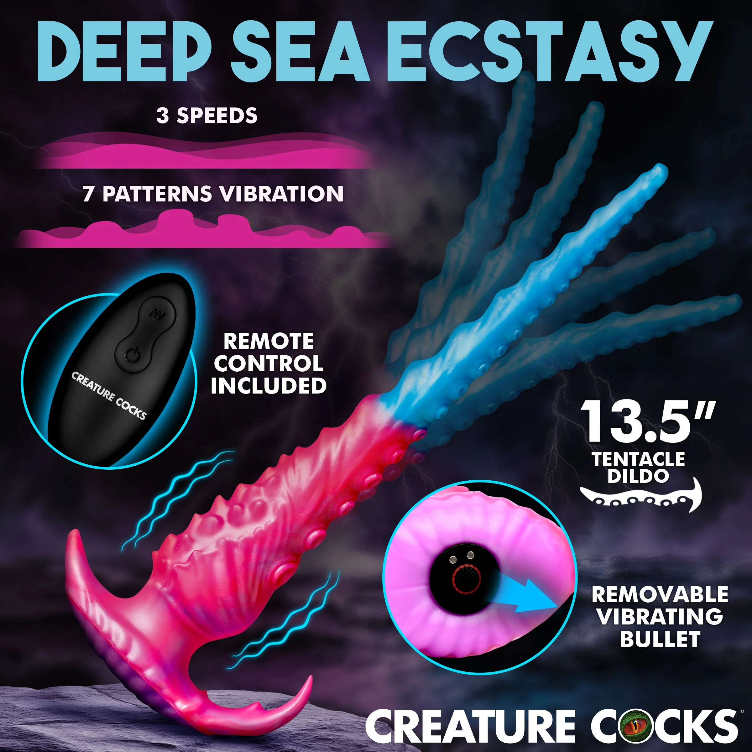 Vibropus Vibrating Silicone Dildo - Image 3