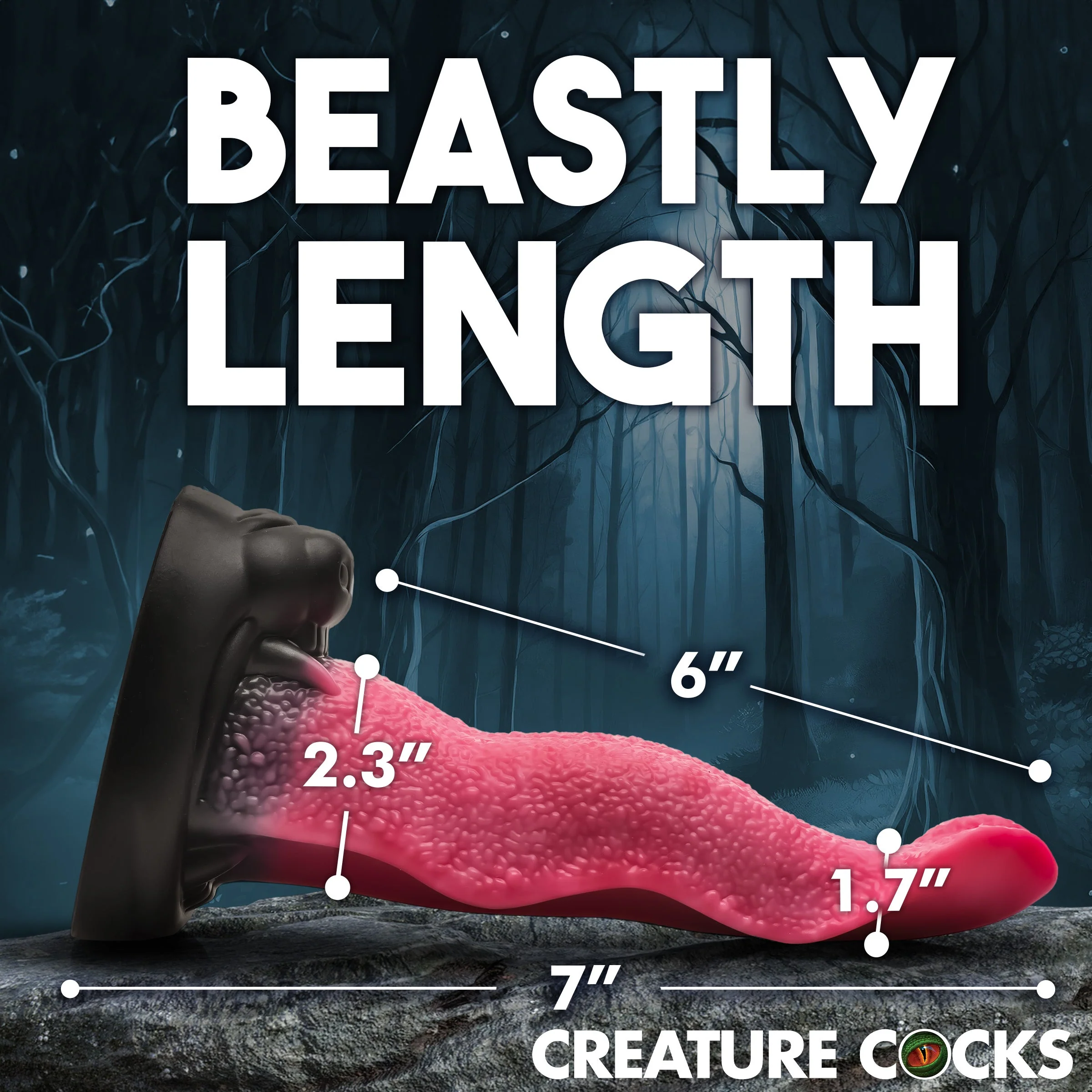 Wolf's Lick Silicone Dildo - Image 5