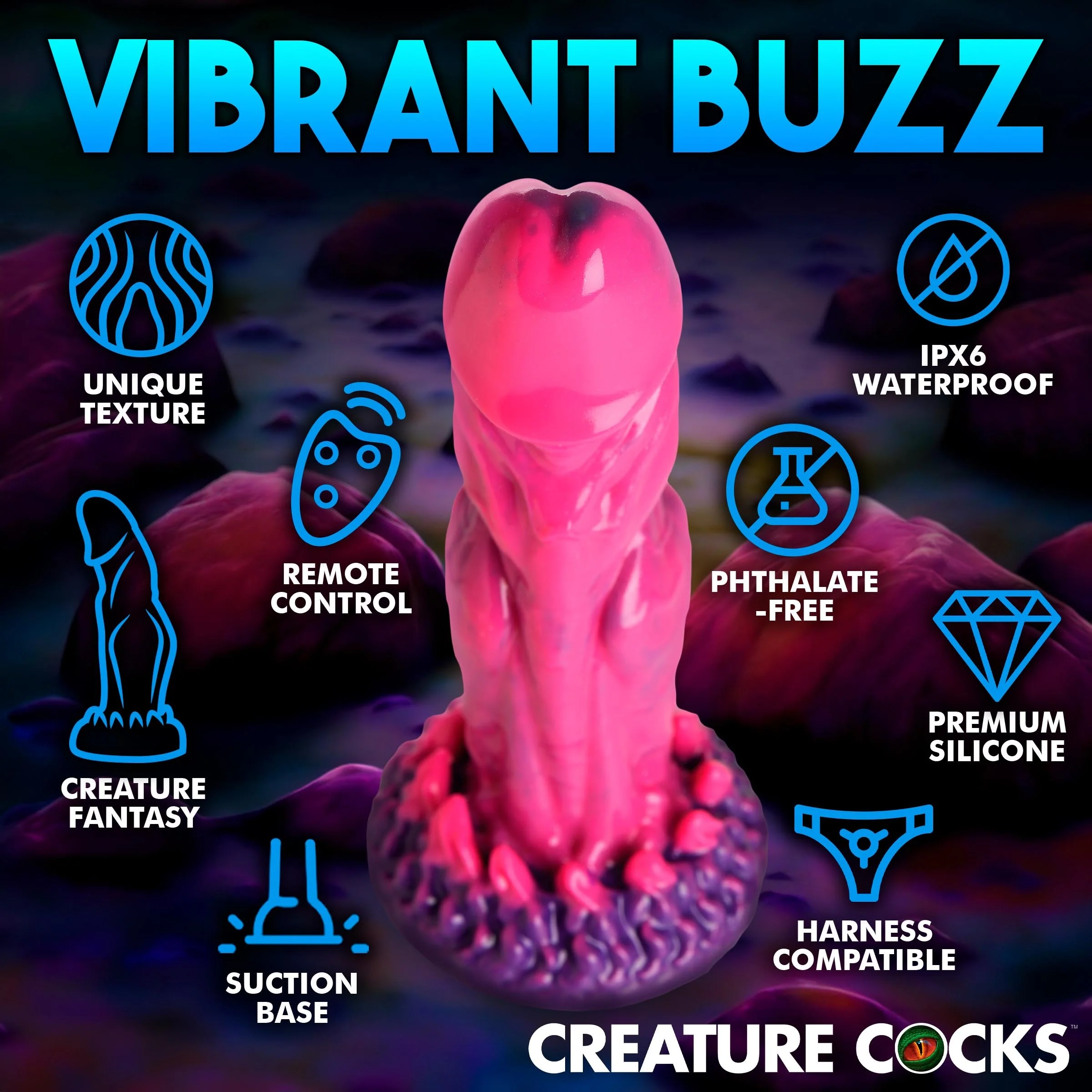 Xenox Vibrating Silicone Dildo with Remote - Image 5