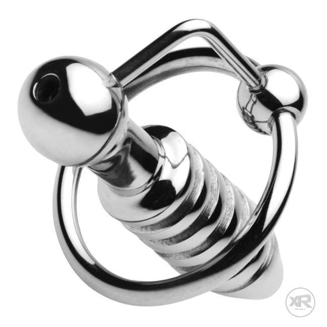 XL Ribbed Urethral Penis Plug with Hollow Core - Image 5