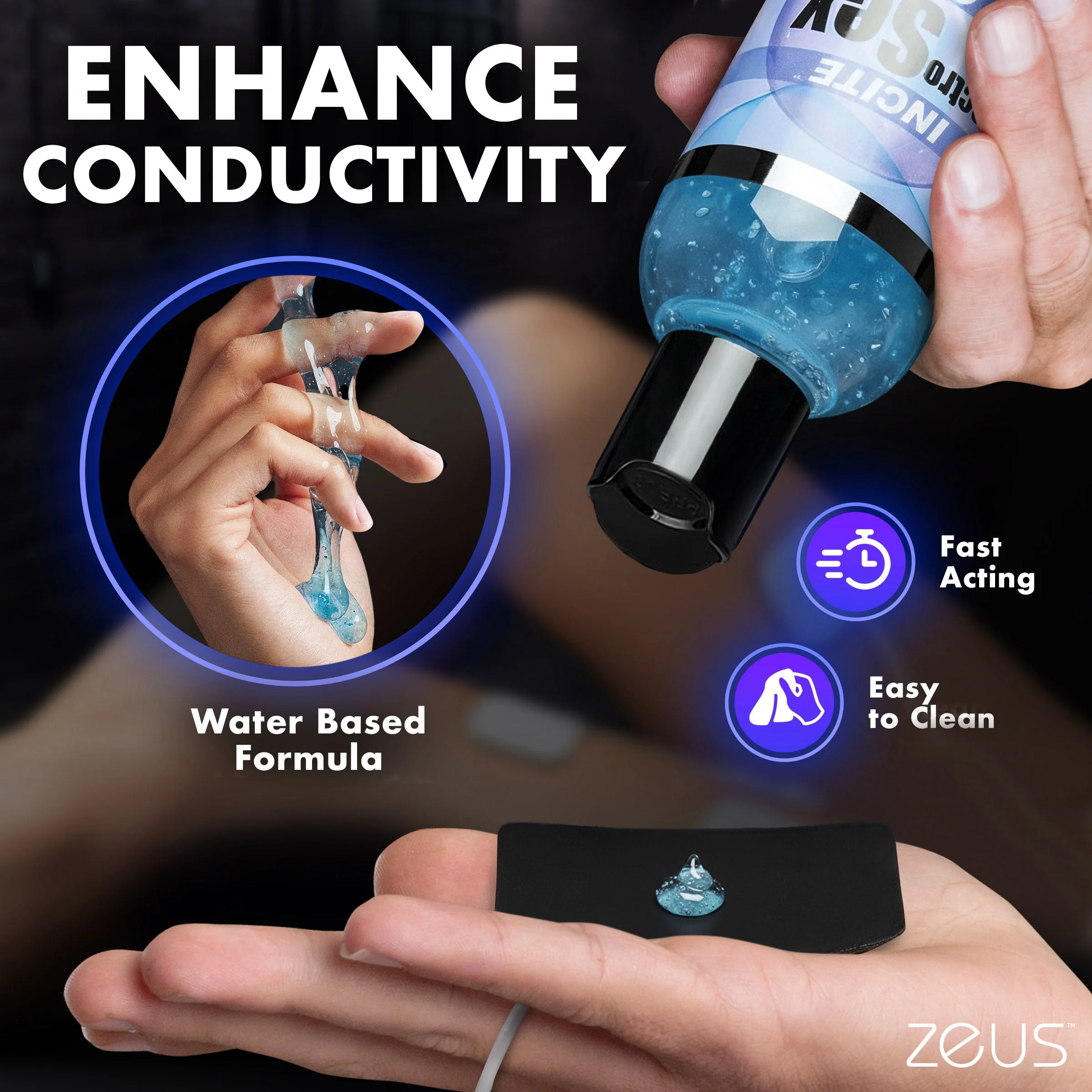 Zeus Incite Electrosex Gel - 8.5oz - Image 3